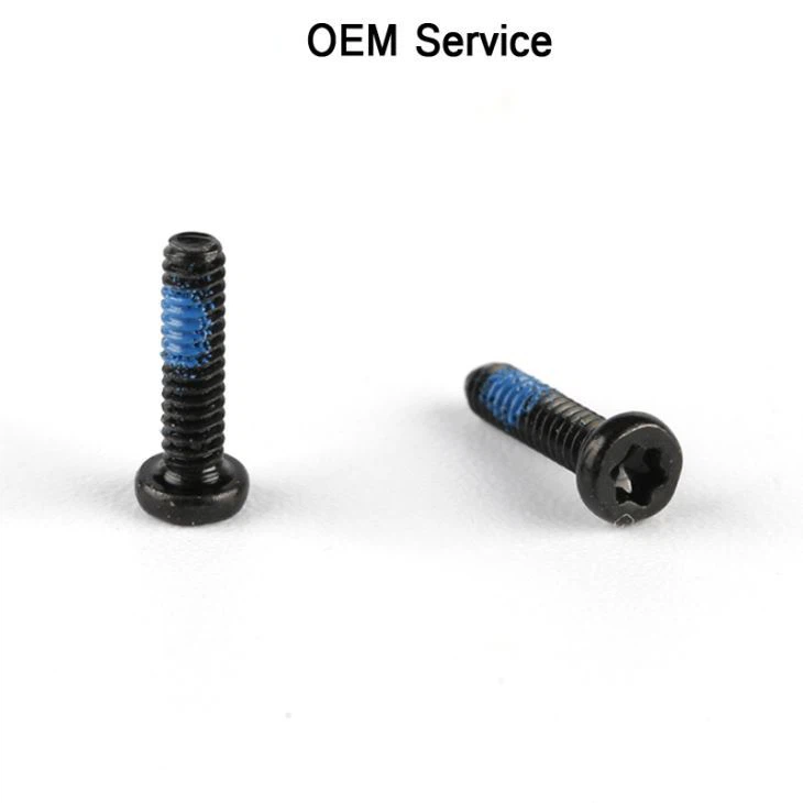 Black nylok patch small star screw